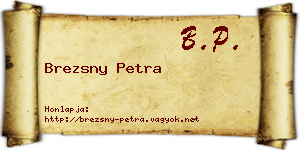 Brezsny Petra névjegykártya