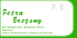 petra brezsny business card